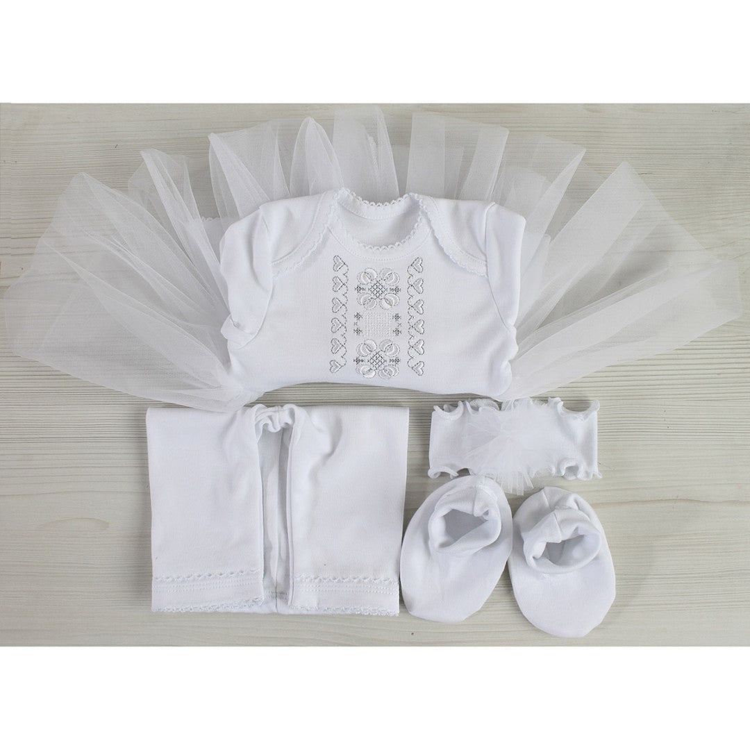 BABY GIRL COSTUME FOR CHRISTENING/ EMBROIDERY IN USA 2024