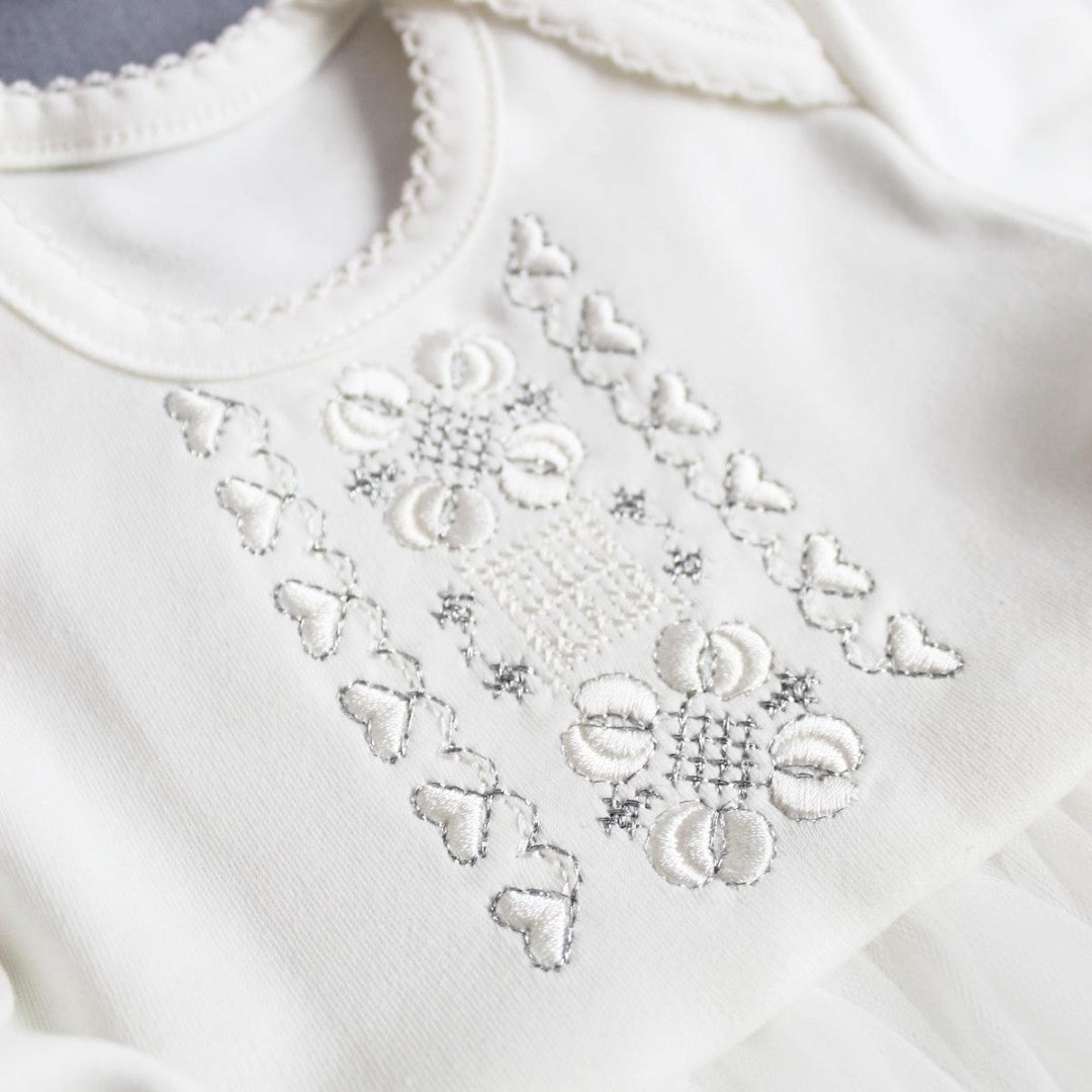 BABY GIRL COSTUME FOR CHRISTENING/ EMBROIDERY IN USA 2024