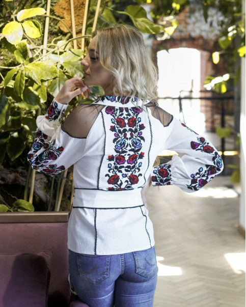 WOMEN'S VYSHYVANKA WITH FLORAL EMBROIDERY "YULIA"