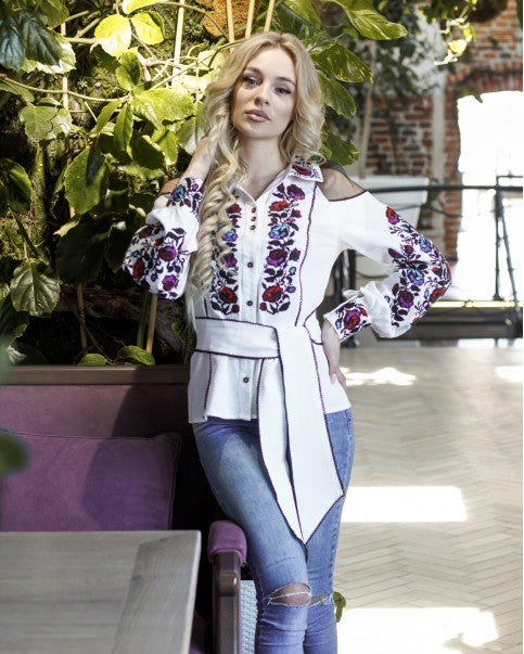 WOMEN'S VYSHYVANKA WITH FLORAL EMBROIDERY "YULIA"