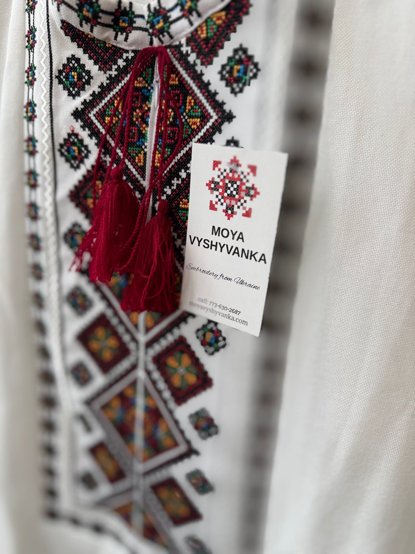 Men’s Embroidered Cotton Vyshyvanka Shirt-Traditional Ukrainian Sorochka
