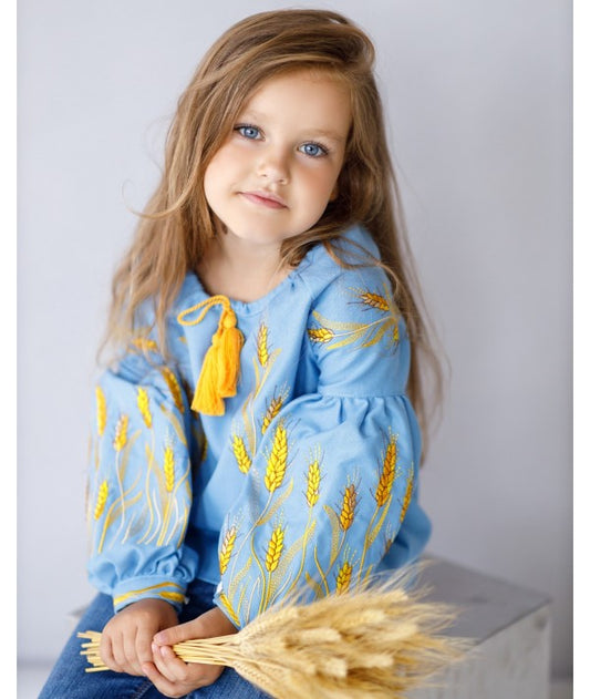 EMBROIDERY VYSHYVANKA FOR GIRL/UKRAINIAN EMBROIDERED BLOUSE FOR KIDS