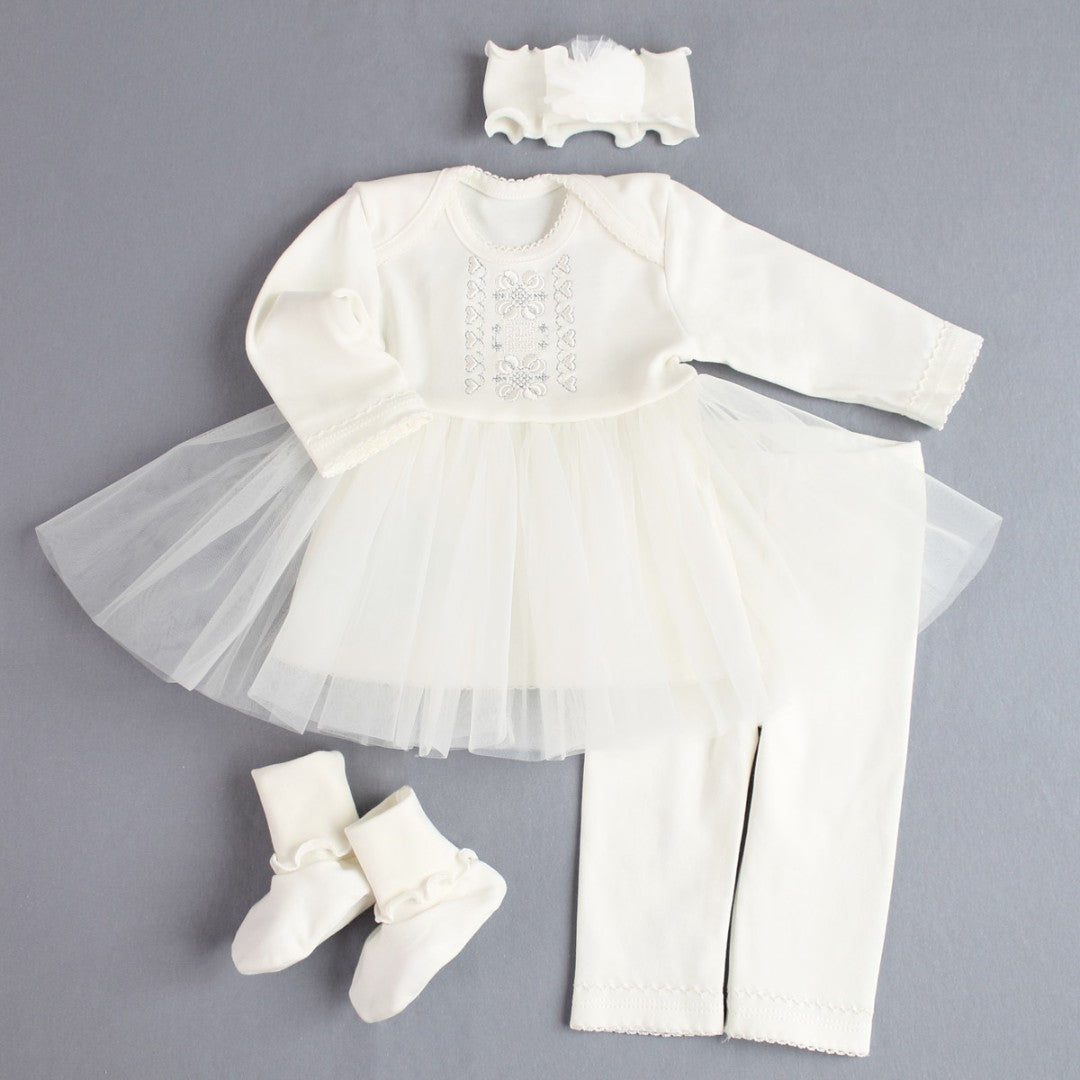 BABY GIRL COSTUME FOR CHRISTENING/ EMBROIDERY IN USA 2024