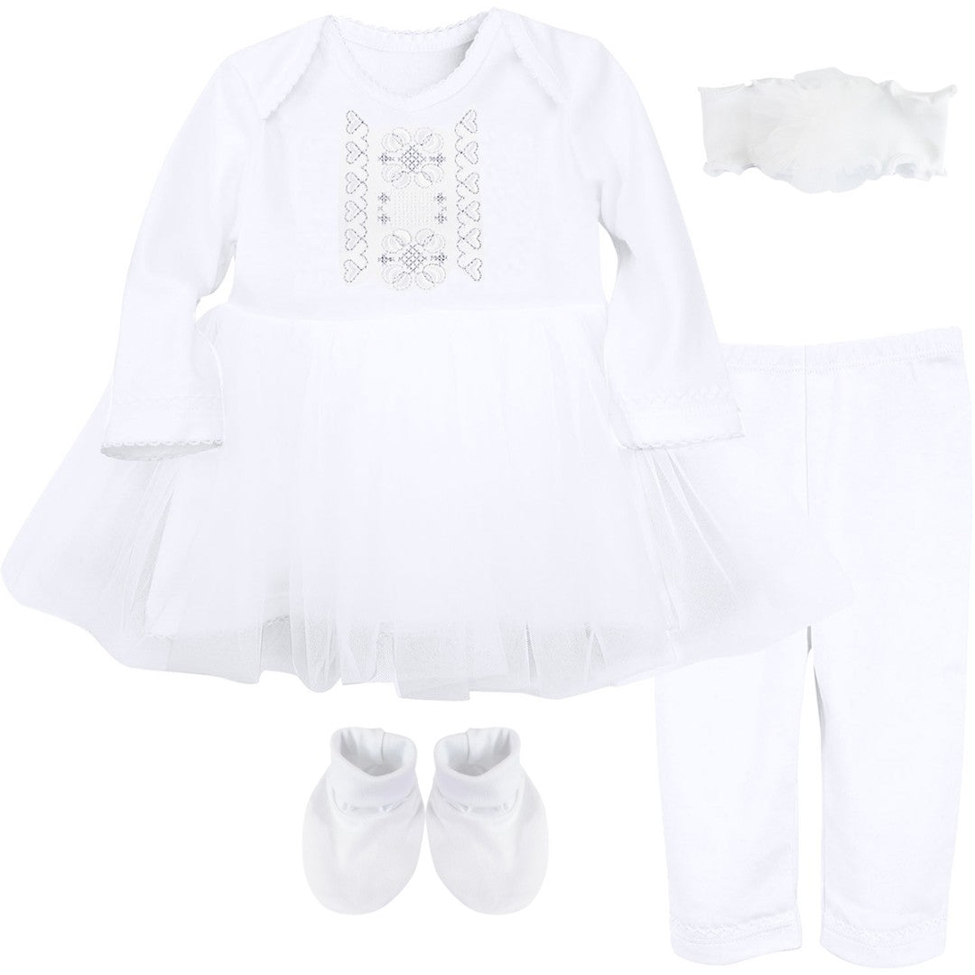 BABY GIRL COSTUME FOR CHRISTENING/ EMBROIDERY IN USA 2024